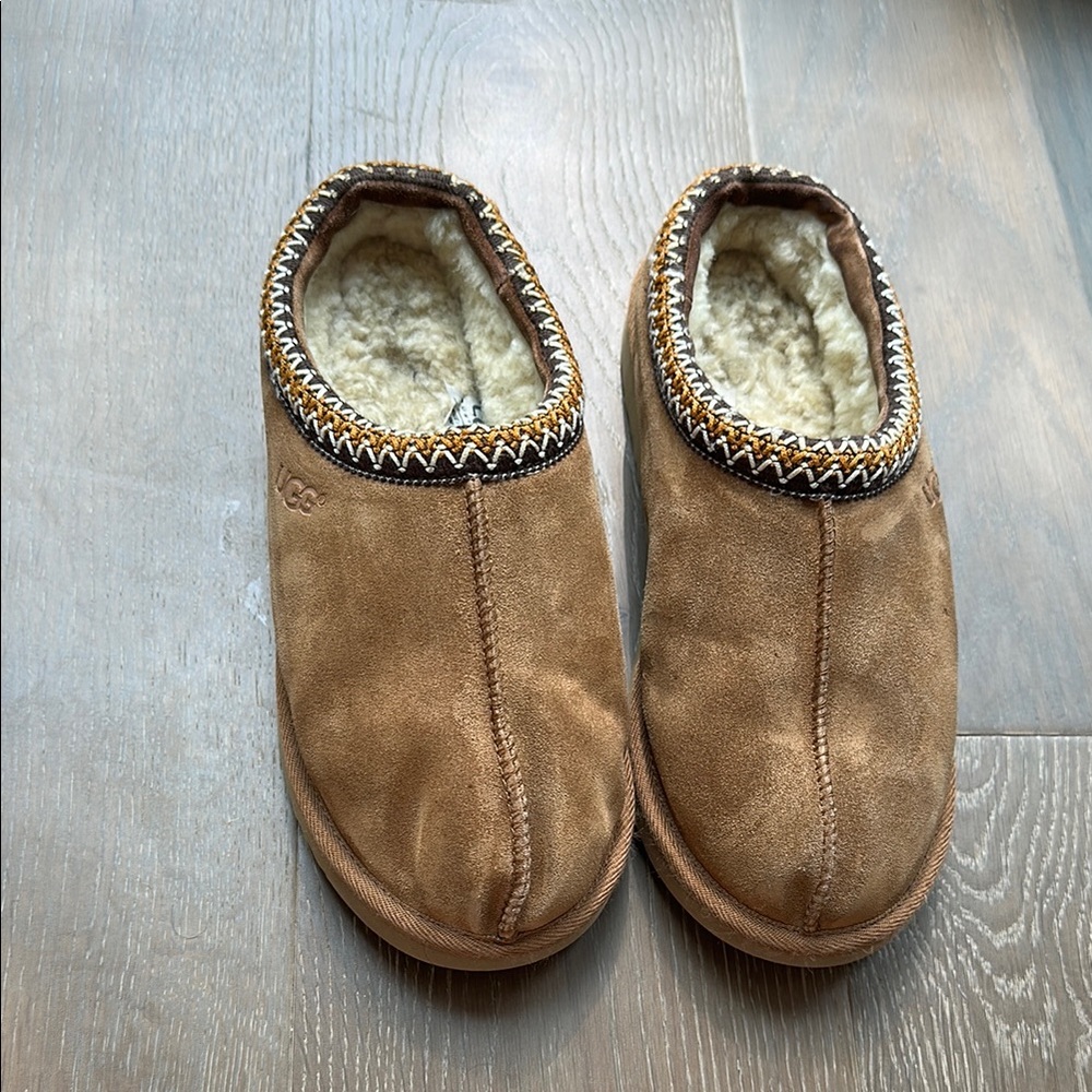 UGG Brown Suede Loafers with Shearling Lining